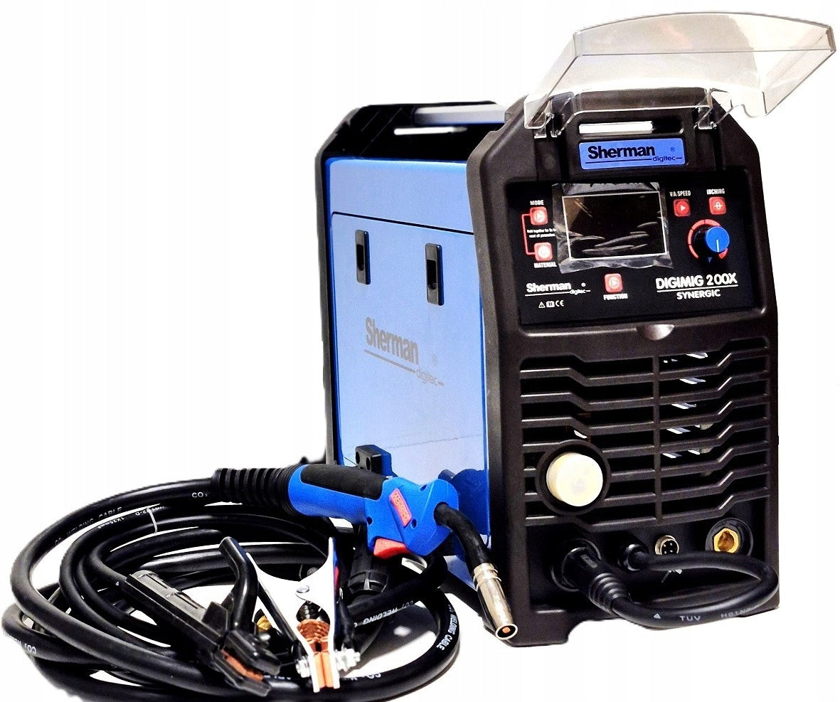 SEMI-AUTOMATIC WELDING MACHINE SHERMAN DIGIMIG 200X SYNERGIC MIG MAG MMA TIG 200A
