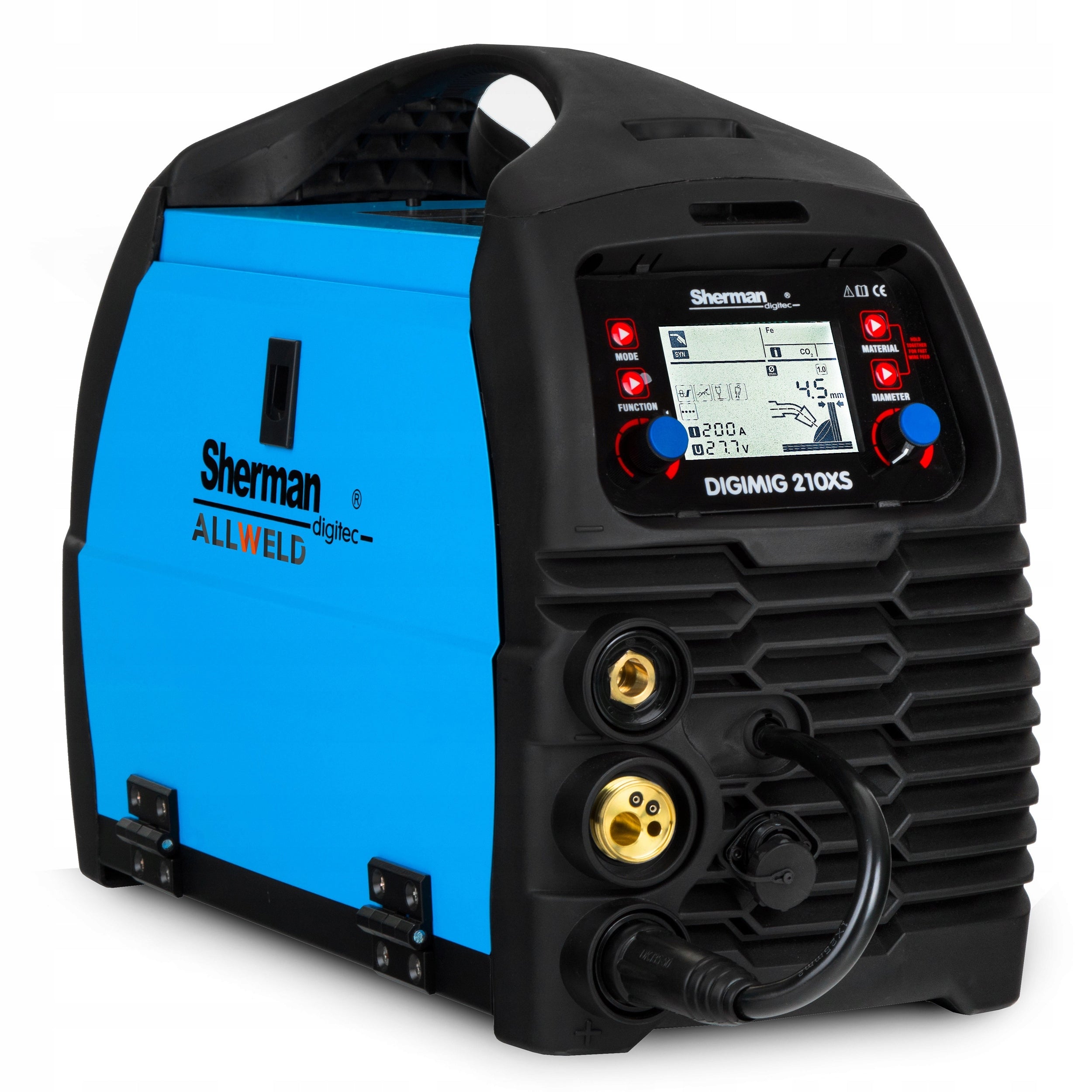 SEMI-AUTOMATIC WELDING MACHINE SHERMAN DIGIMIG 210XS MIG MAG MMA TIG 230V 200A 3IN1 Brand Sherman