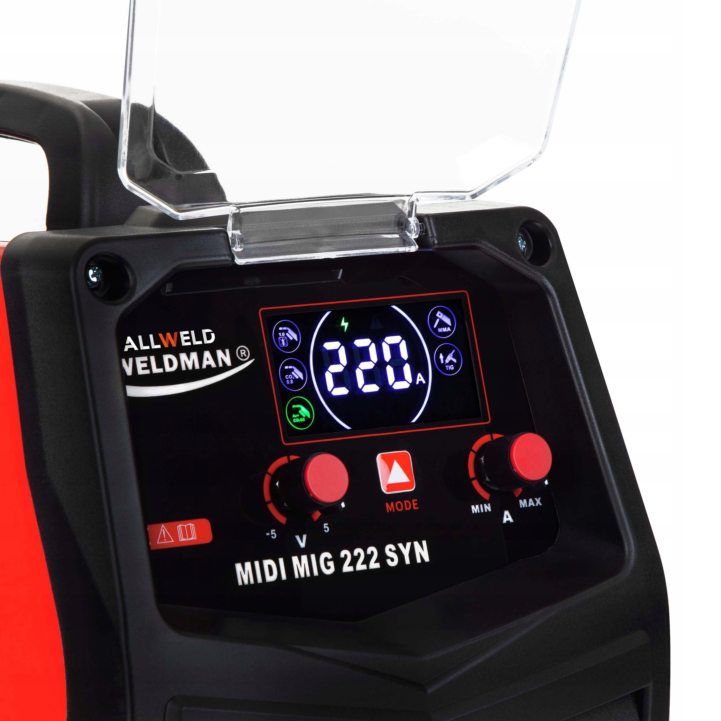 SEMI-AUTOMATIC WELDING MACHINE WELDMAN MIDI MIG 222 SYN MMA TIG 230V 220A IGBT FLUX EAN (GTIN) 5902701751517