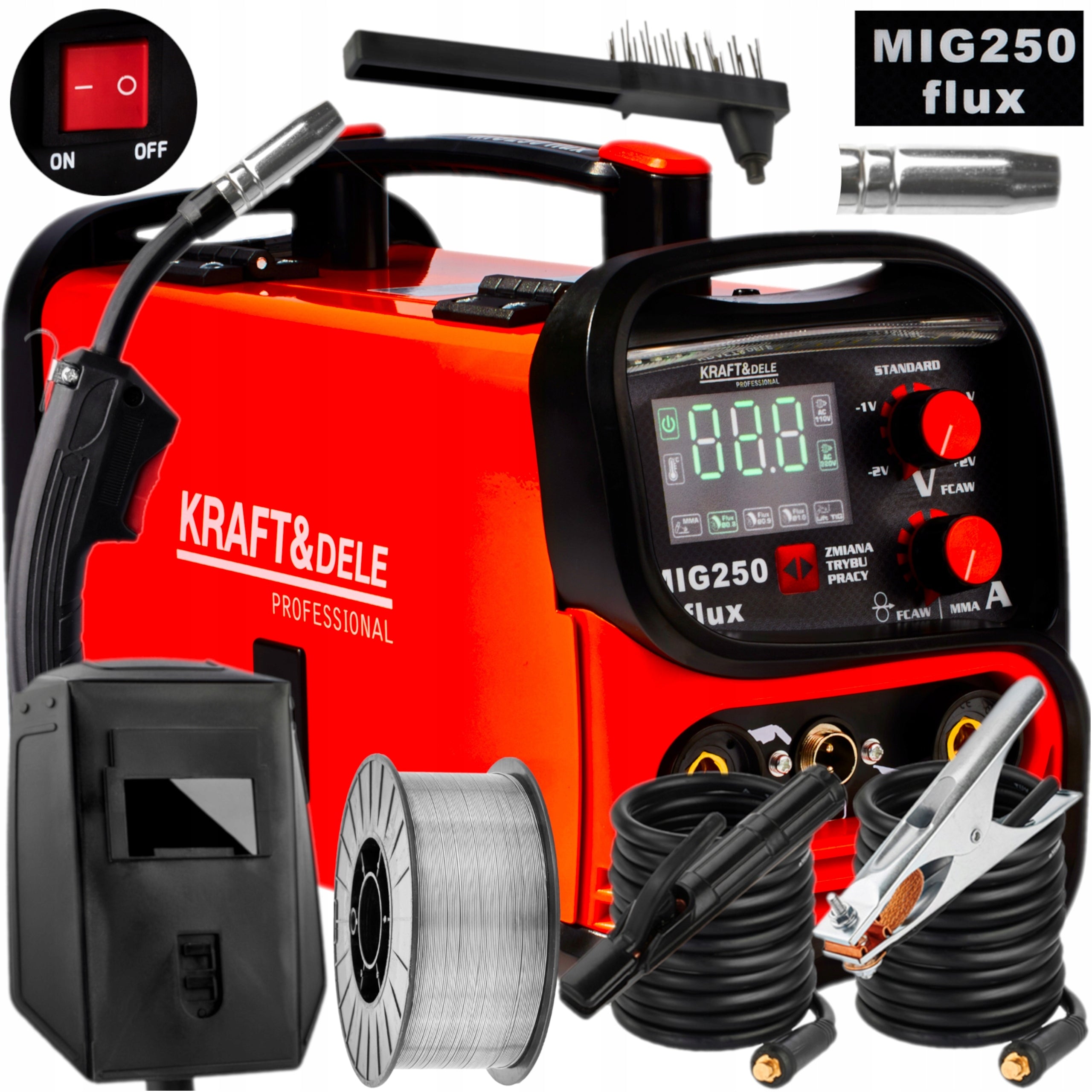 SEMI-AUTOMATIC WELDING MIG MAG MMA TIG KRAFT&DELE 20-250A 230V INVERTER