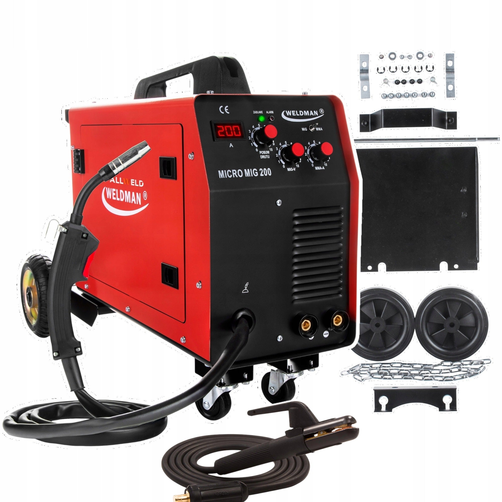 SEMI-AUTOMATIC WELDING MIGOMAT WELDMAN MICRO MIG 200 200A 230V CHASSIS