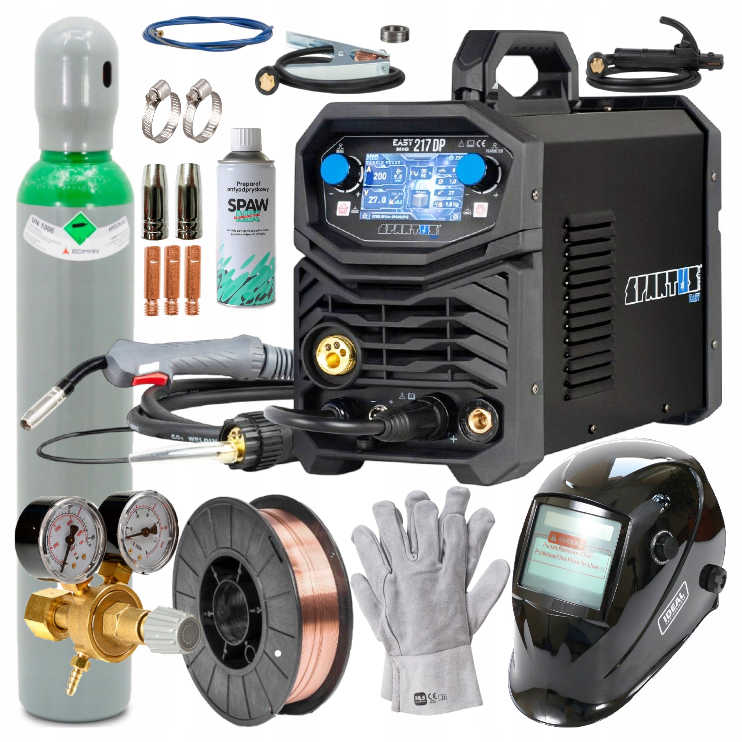 SEMI-AUTOMATIC WELDING SPARTUS EASY MIG 217DP SYNERGY PULSE LCD NEW VERSION