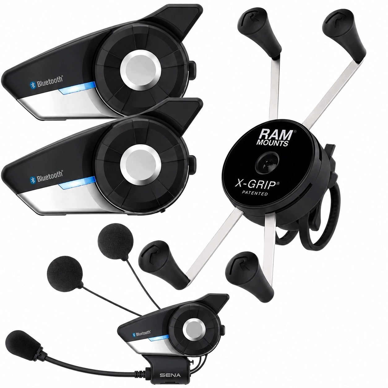 SENA 20S-EVO-11D Dual Motorcycle Intercom and Phone Holder FREEBIE