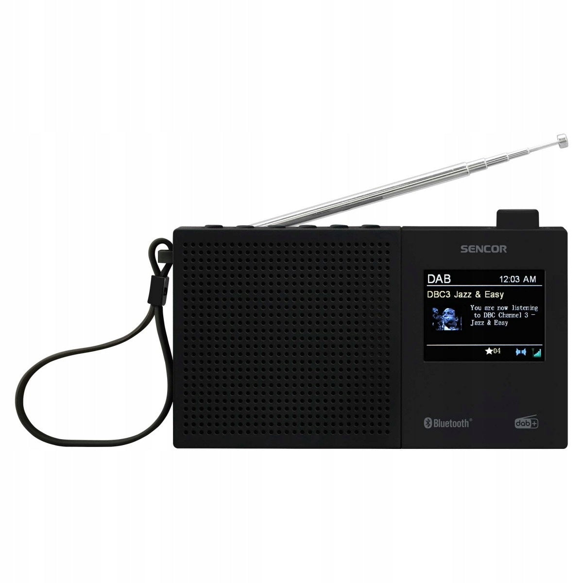 SENCOR DAB+ Digital Radio,FM RDS SRD 7790B LCD 2,4 Bluetooth Rechargeable Brand Sencor