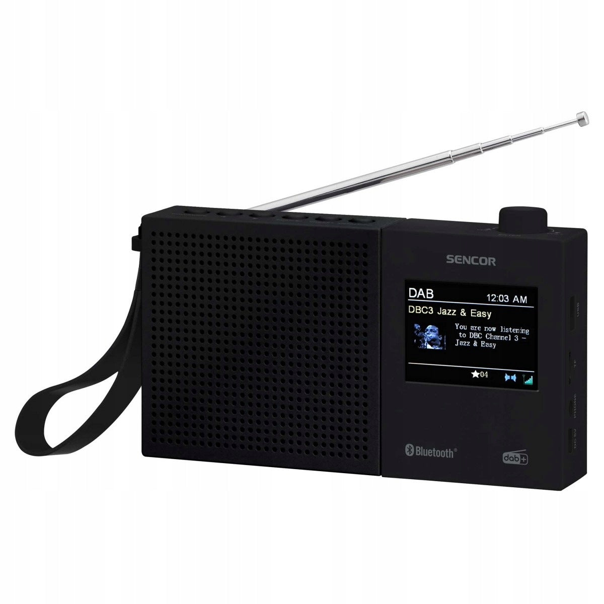 SENCOR DAB+ Digital Radio,FM RDS SRD 7790B LCD 2,4 Bluetooth Rechargeable