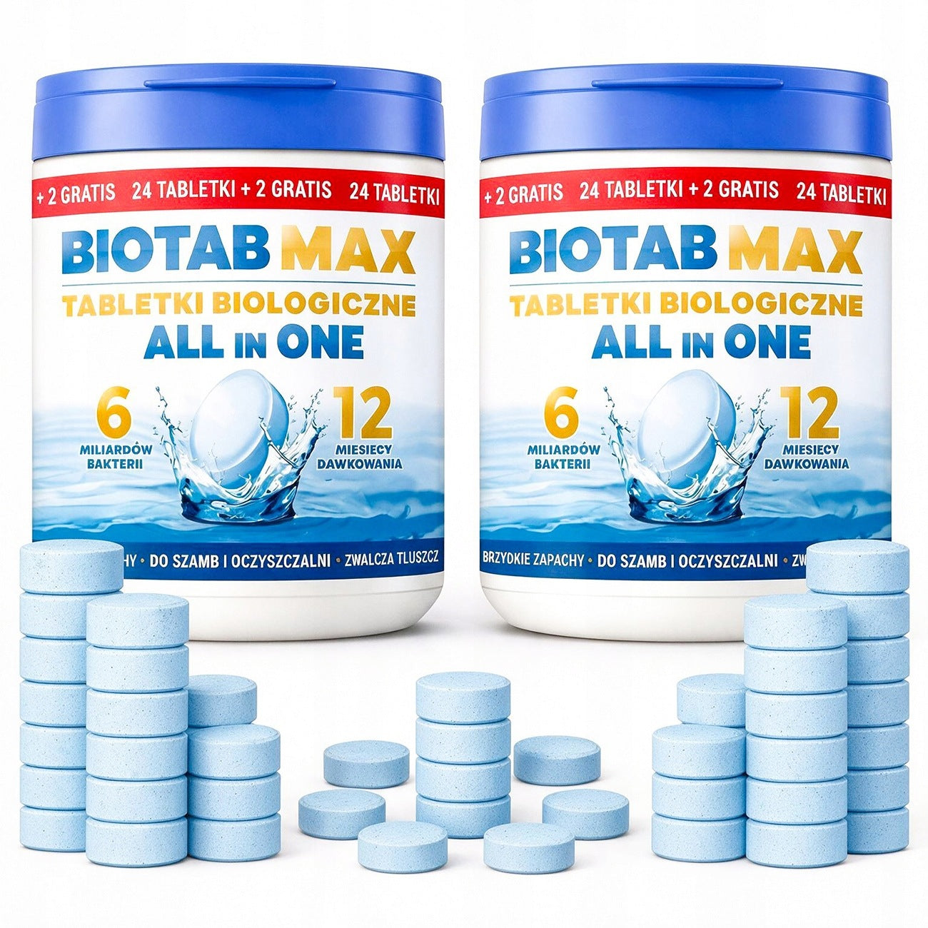 SEPTIC TANK TABLETS BioTab All in One STRONG Bacteria FAT FRAGRANCE 2 YEARS