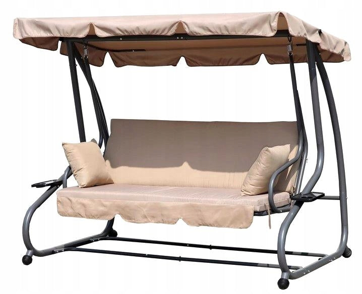SERENA GARDEN SWING, 3-SEATER, FOLD-OUT 2IN1, MATTRESS, PILLOWS