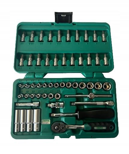 SET 1/4" sockets 3,2-14mm 52pcs 6 angle TORX BITS EXTENSIONS HONITON H4051
