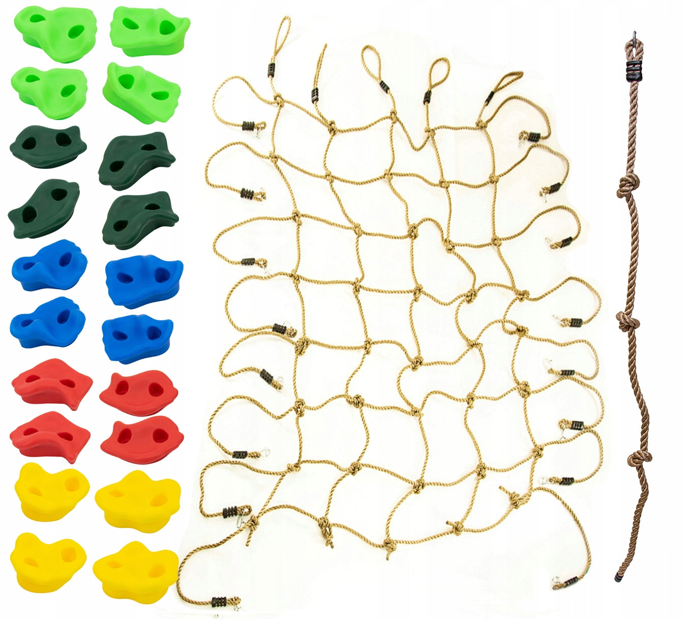 SET Accessories for square toys stones climbing rope net for children