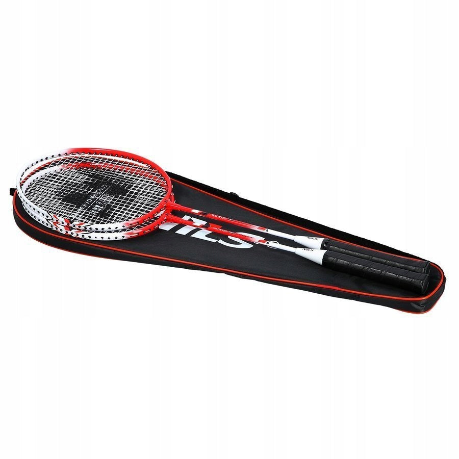 SET - BADMINTON PALETTES 2 x RACKETS BAG NILS Kind cover racket set
