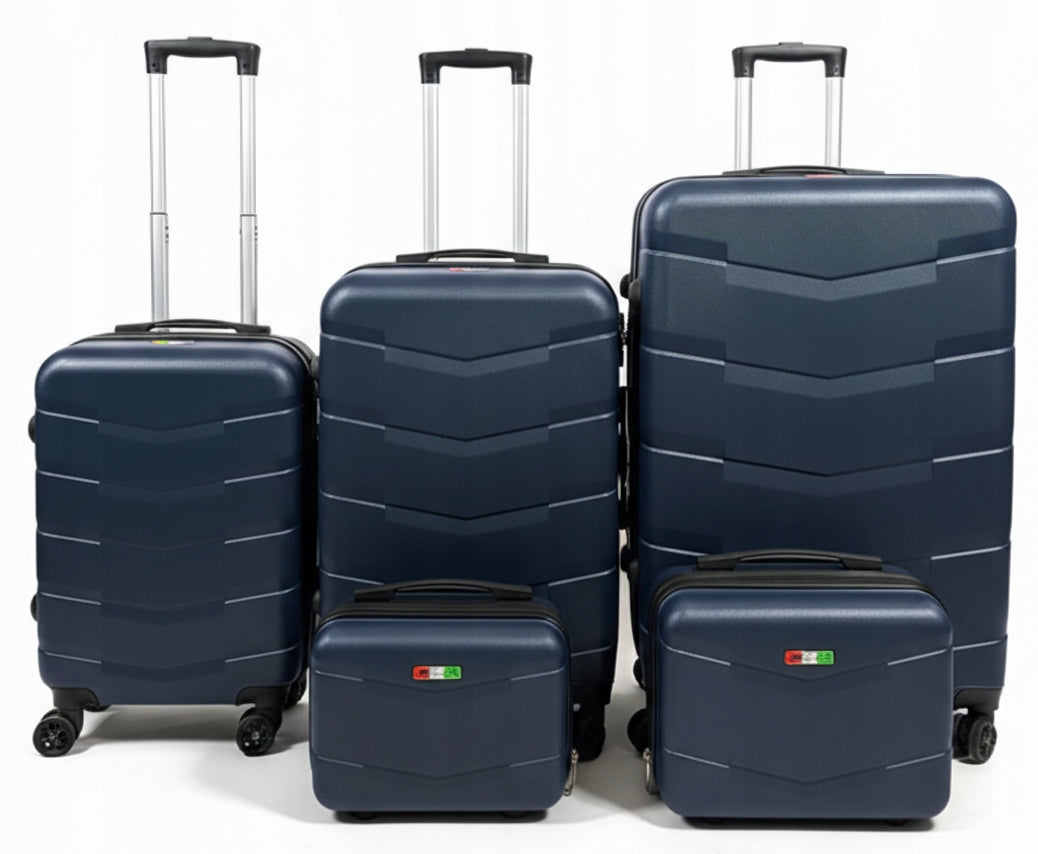 SET BAGIA BARCELONA 5 TRAVEL SUITCASES 4 WHEELS LUGGAGE Model Barcelona