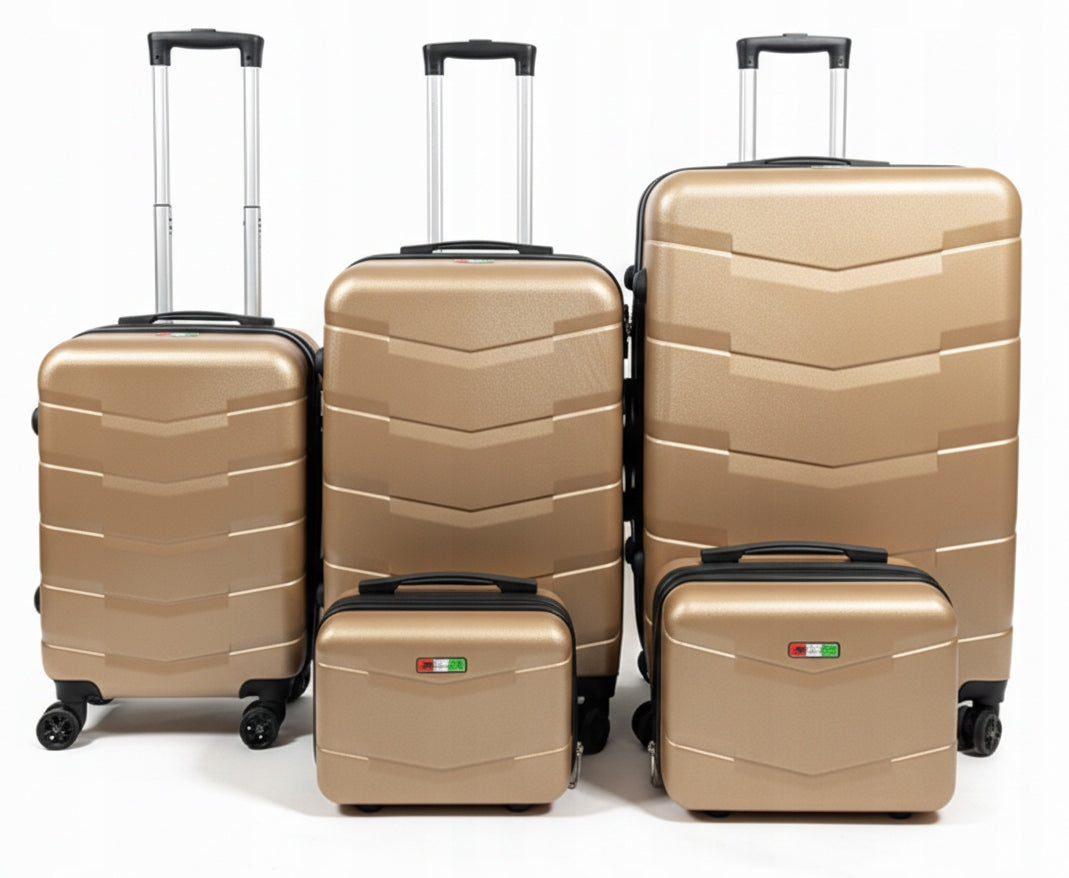 SET BAGIA BARCELONA 5 TRAVEL SUITCASES 4 WHEELS LUGGAGE Packaging status original