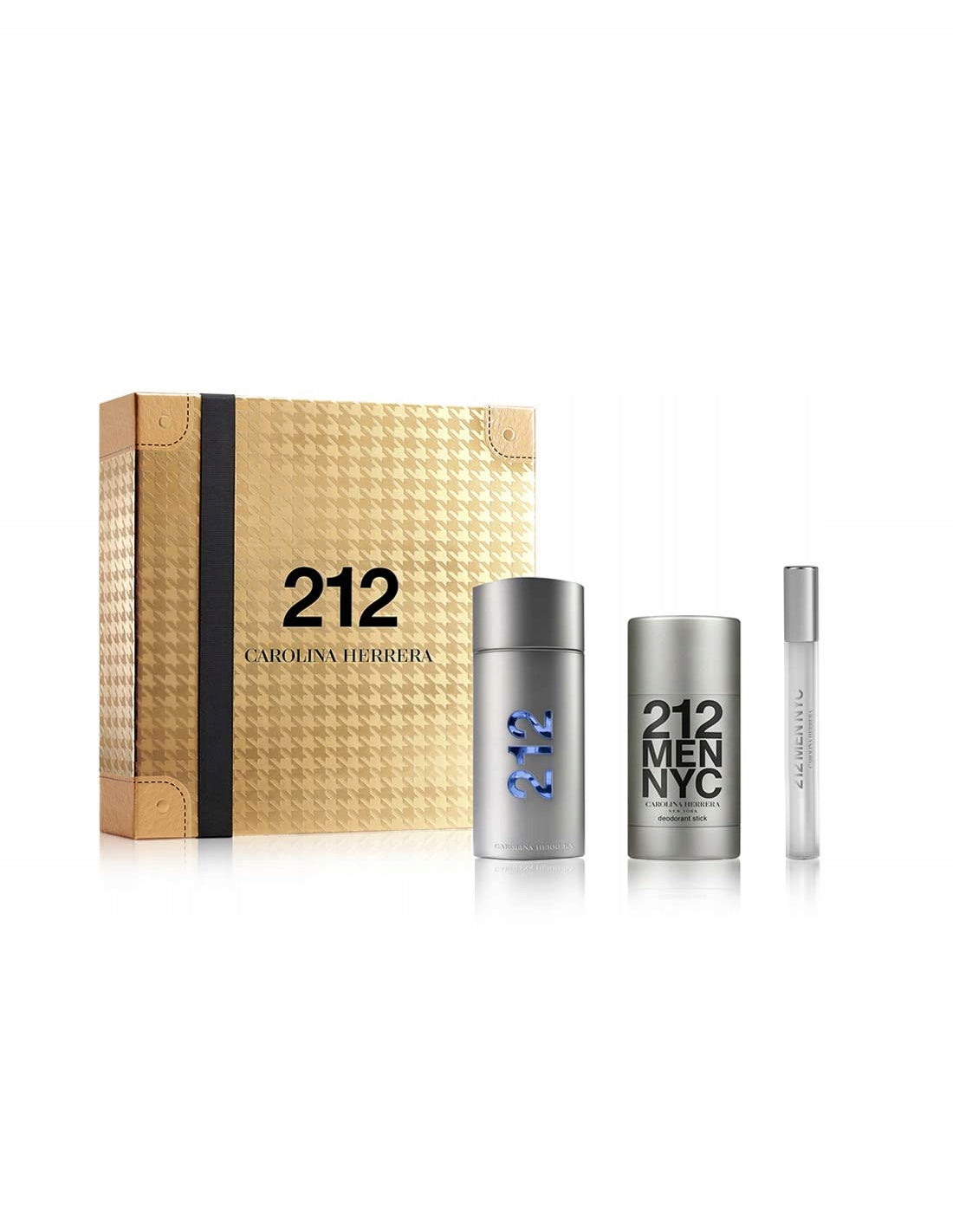 SET CAROLINA HERRERA 212 MEN 100ML + 75ML + 10ML EAU DE TOILETTE MALE