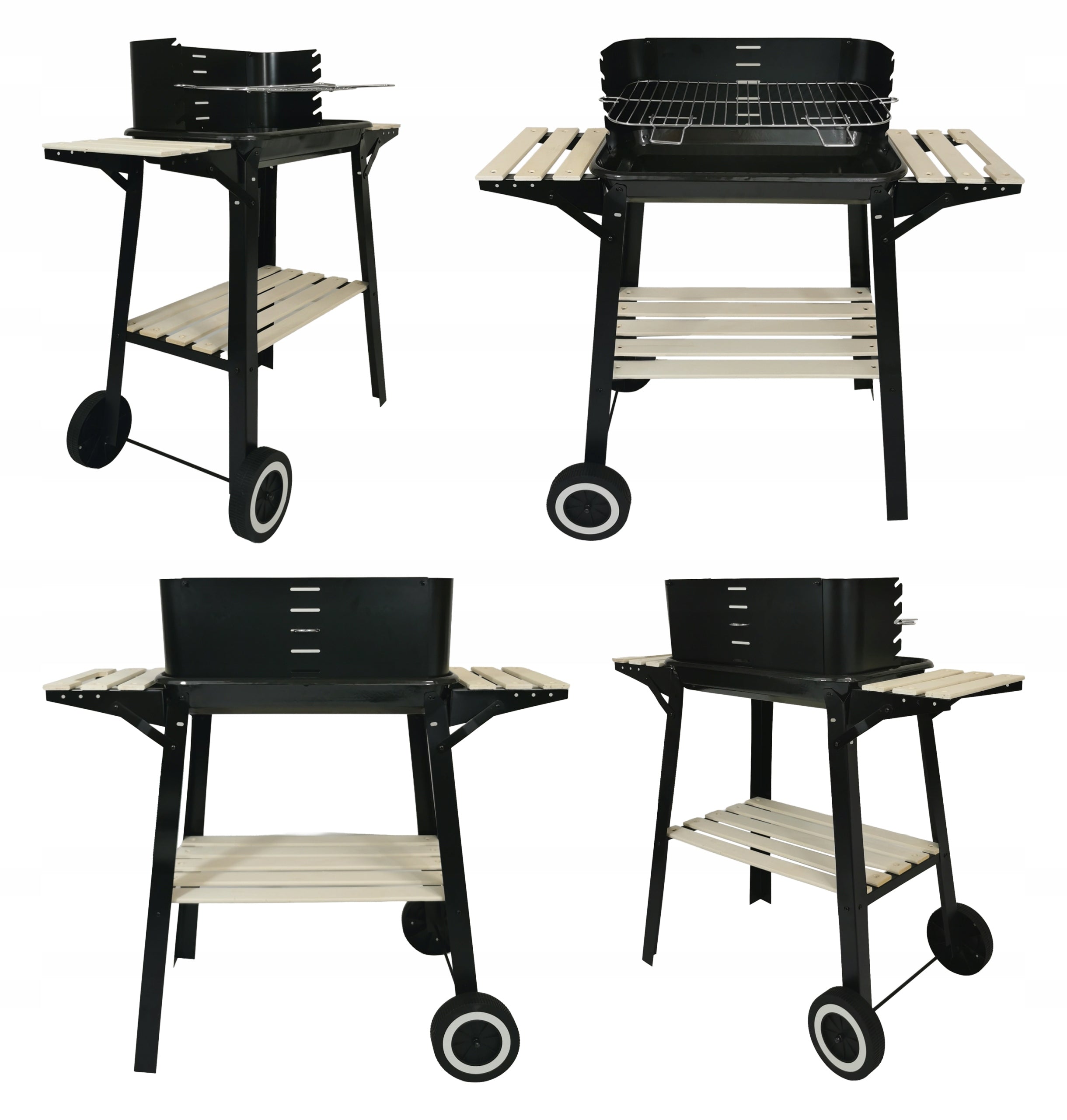 SET CHARCOAL GARDEN GRILL WITH SHELVES 5 LEVELS BBQ1002 + 6X TEFLON MAT Manufacturer code 67594