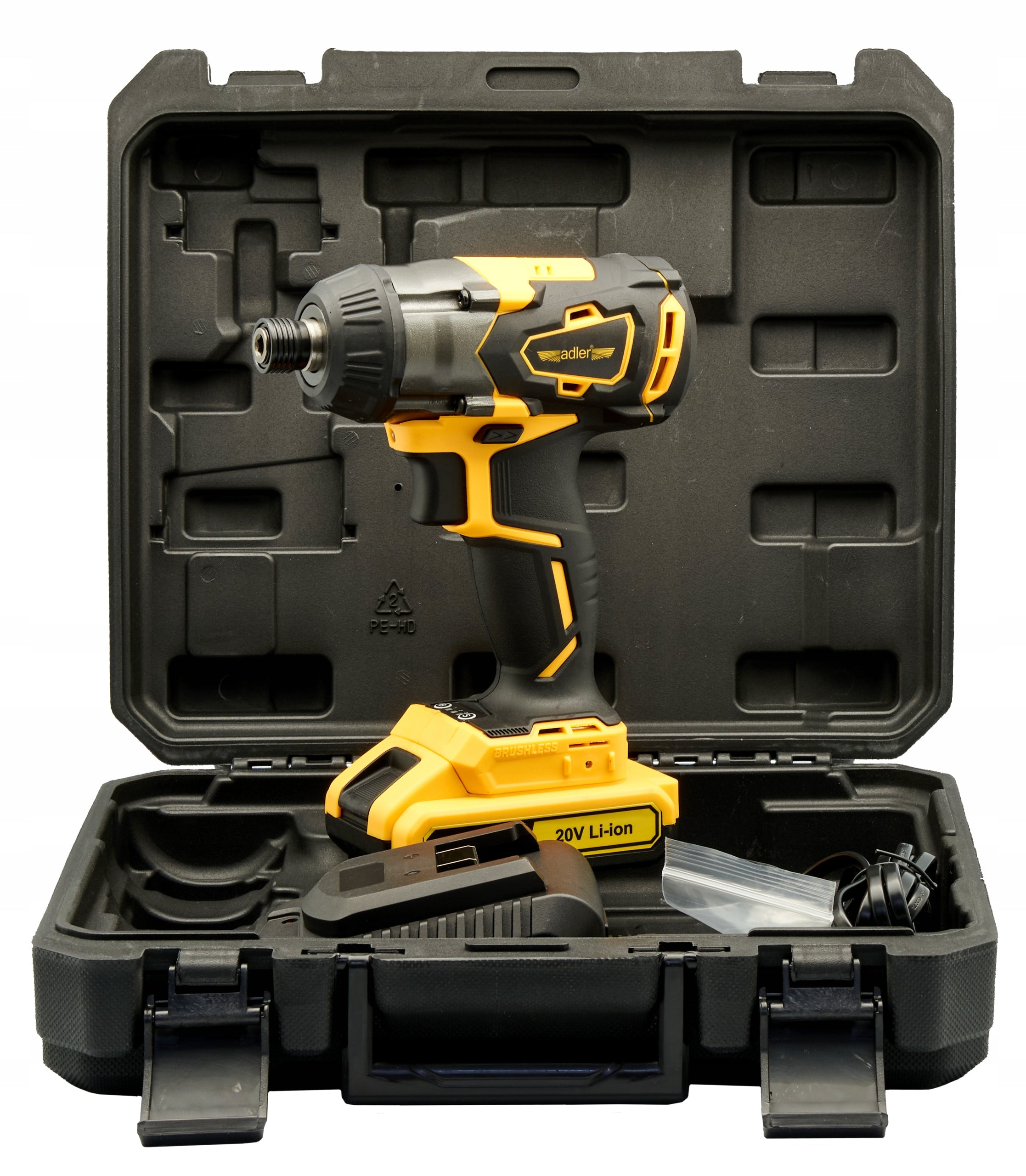 SET Cordless Impact Driver 280Nm ADLER AKU-280W/20V-2Ah Brand ADLER