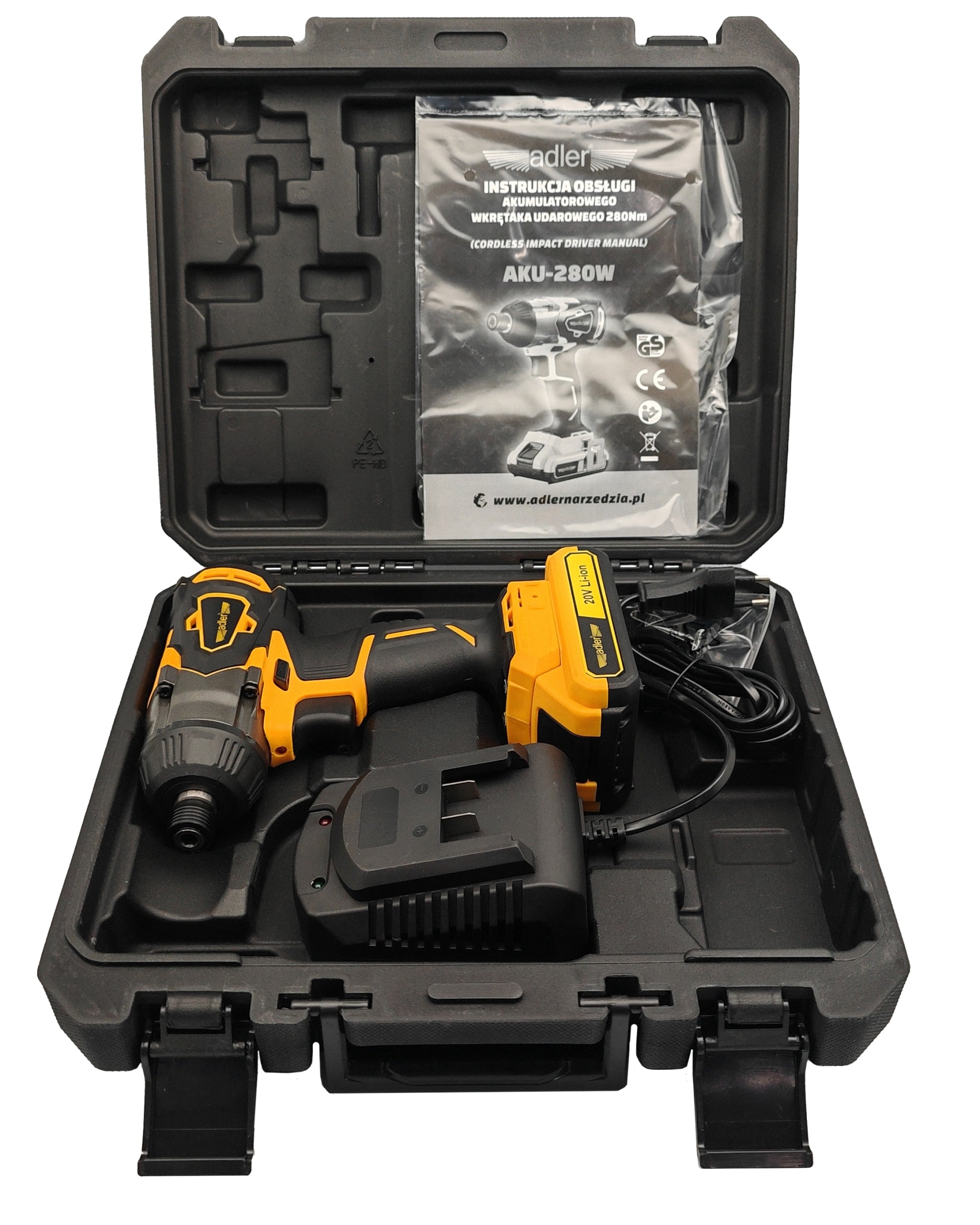 SET Cordless Impact Driver 280Nm ADLER AKU-280W/20V-2Ah EAN (GTIN) 5907683152048