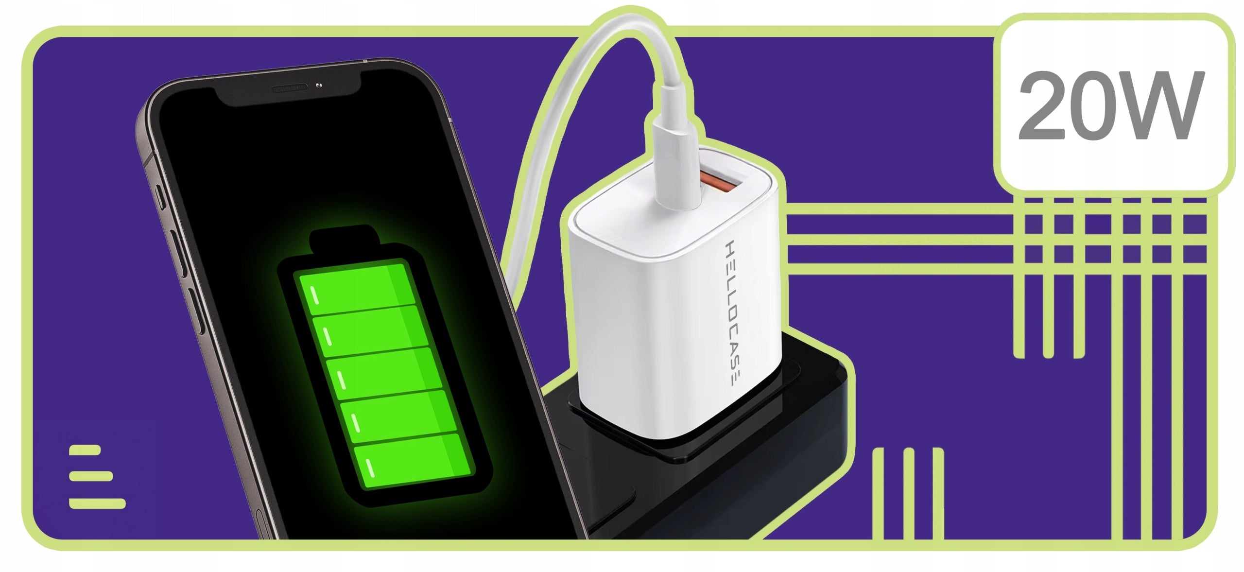 SET | FAST CHARGER FOR iPhone NETWORK USB TYPE-C + CABLE | 3000mA Packaging status original