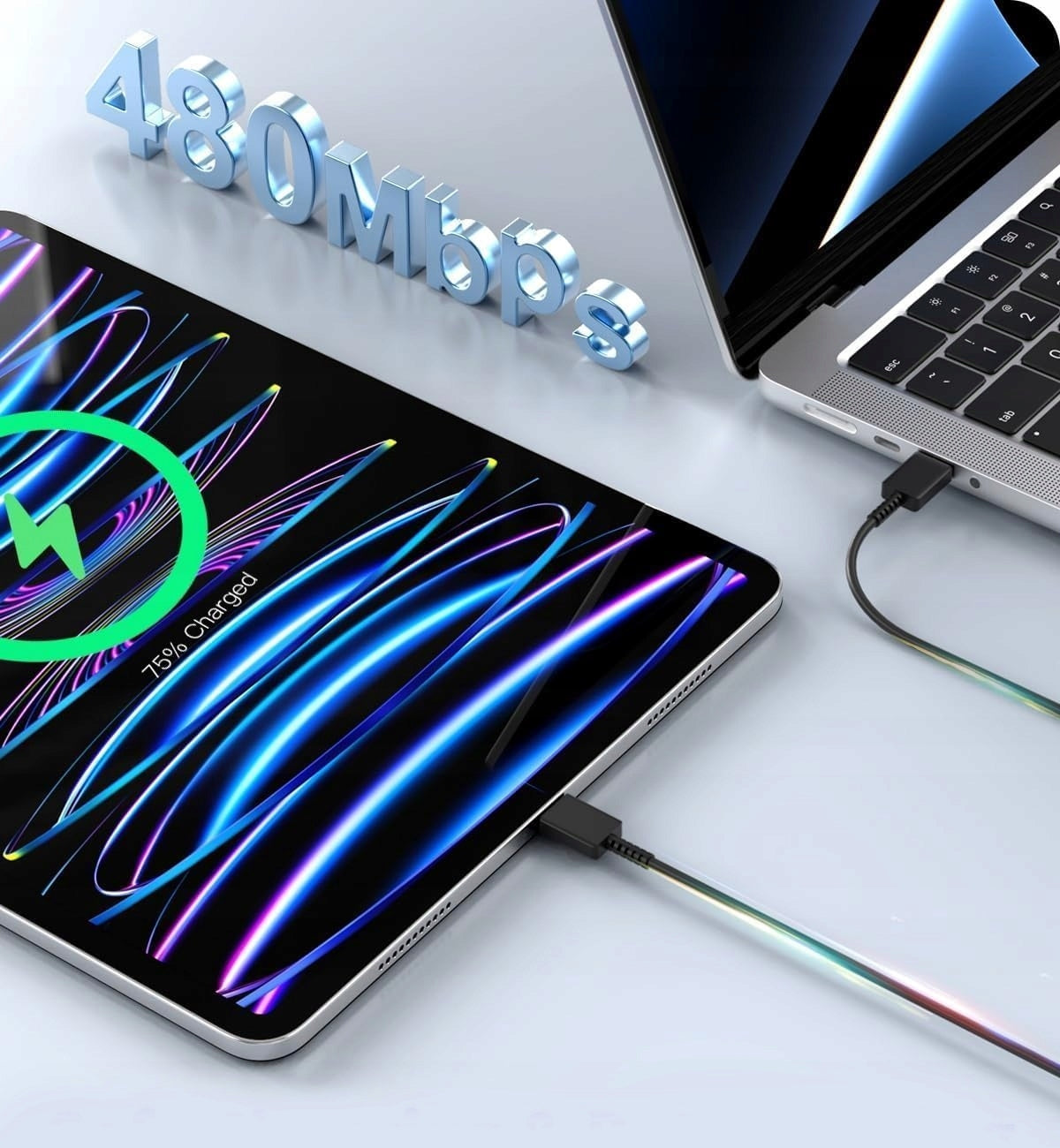SET FAST CHARGER PD 45W + USB-C CABLE- PD 200cm Koanni Packaging status original