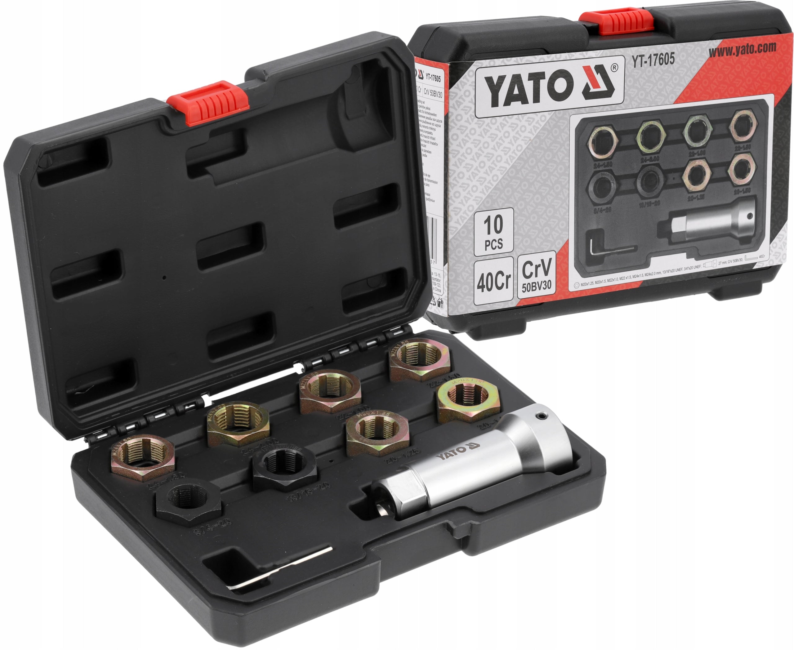 SET FOR REPAIRING DAMAGED THREADS OF DRIVE SHAFTS 10el. YATO