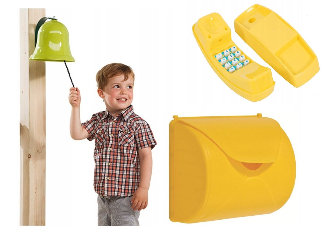 SET FOR SQUARE TOYS - bell - phone - letterbox