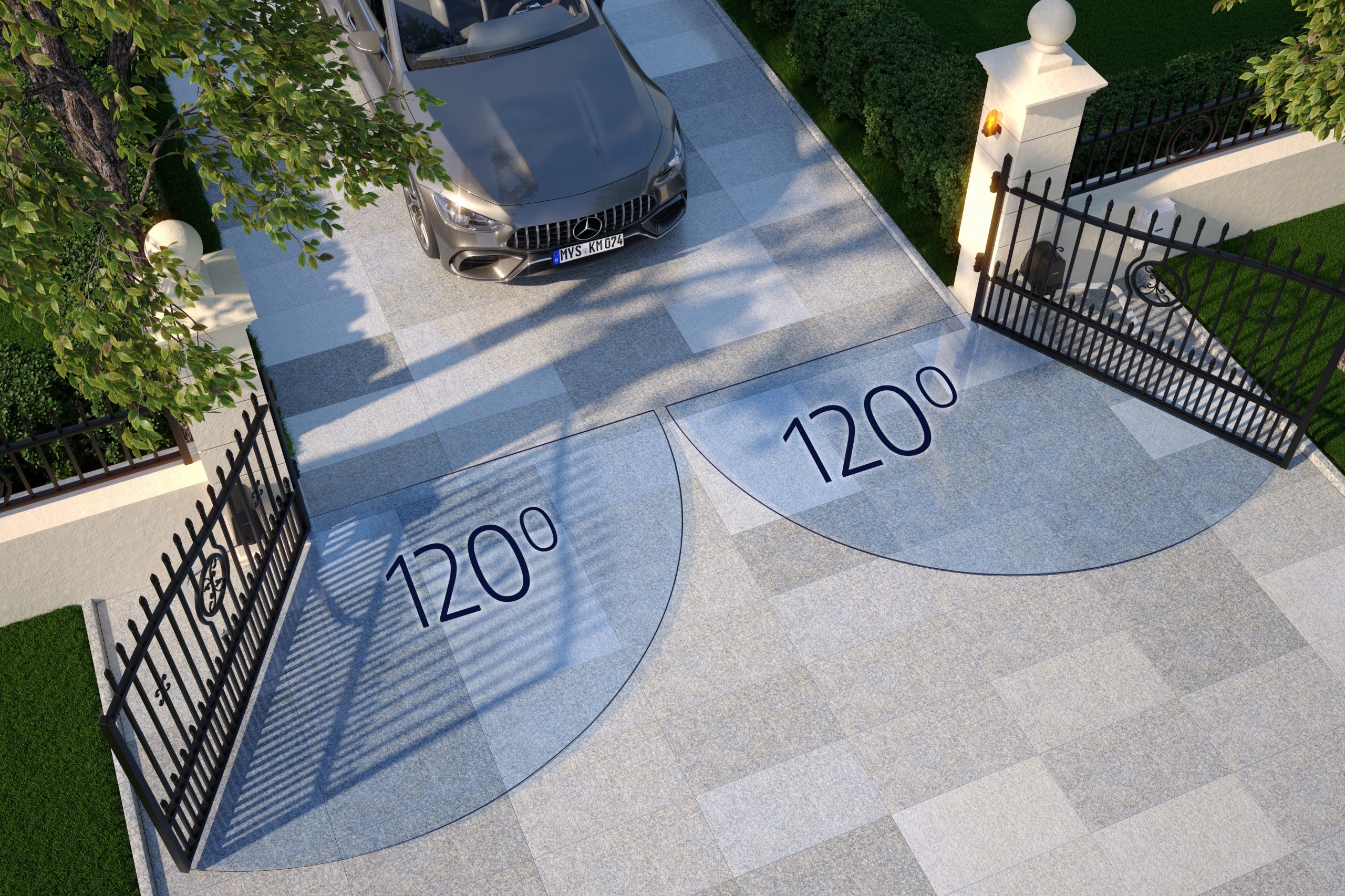 SET FOR SWING GATE FORCE V300 LS UP TO 3 M WITH ENDS Drive type for swing gates
