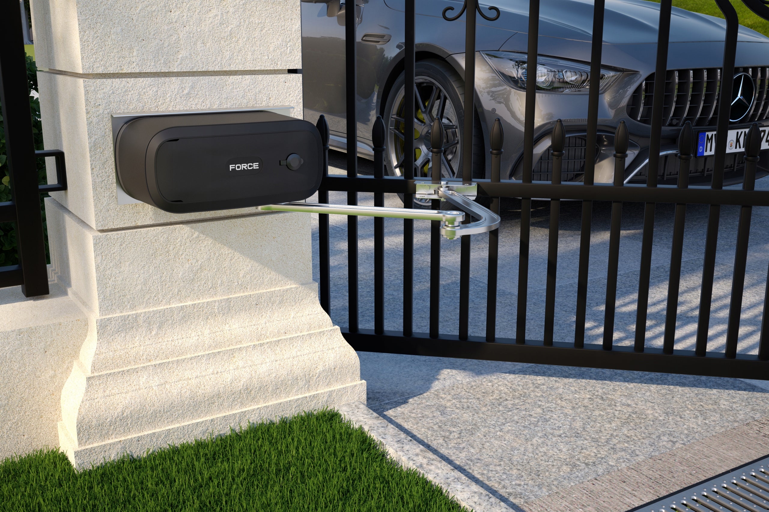 SET FOR SWING GATE FORCE V400 LS UP TO 8 M 400 KG WITH ENDS Brand Force