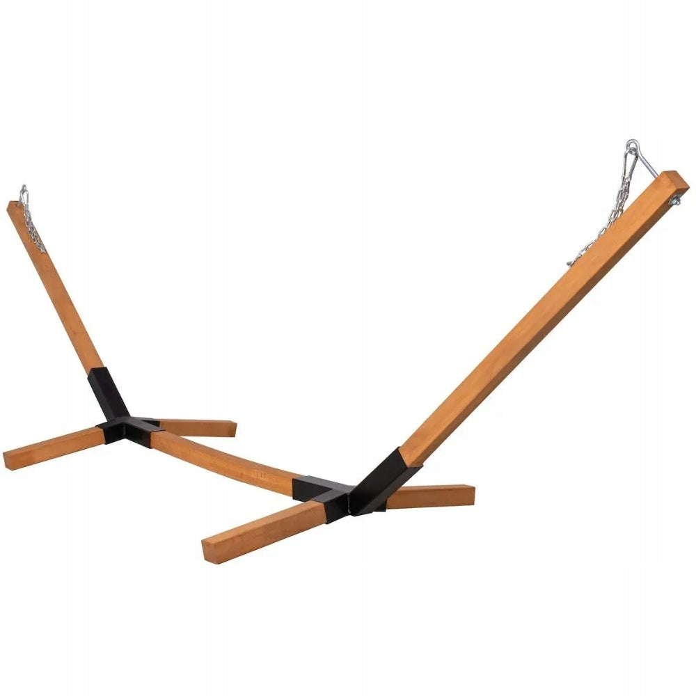 SET FRAME FOR WOODEN HAMMOCK IMPREGNATED 300KG + DOUBLE HAMMOCK Manufacturer code EX025-Multicolored
