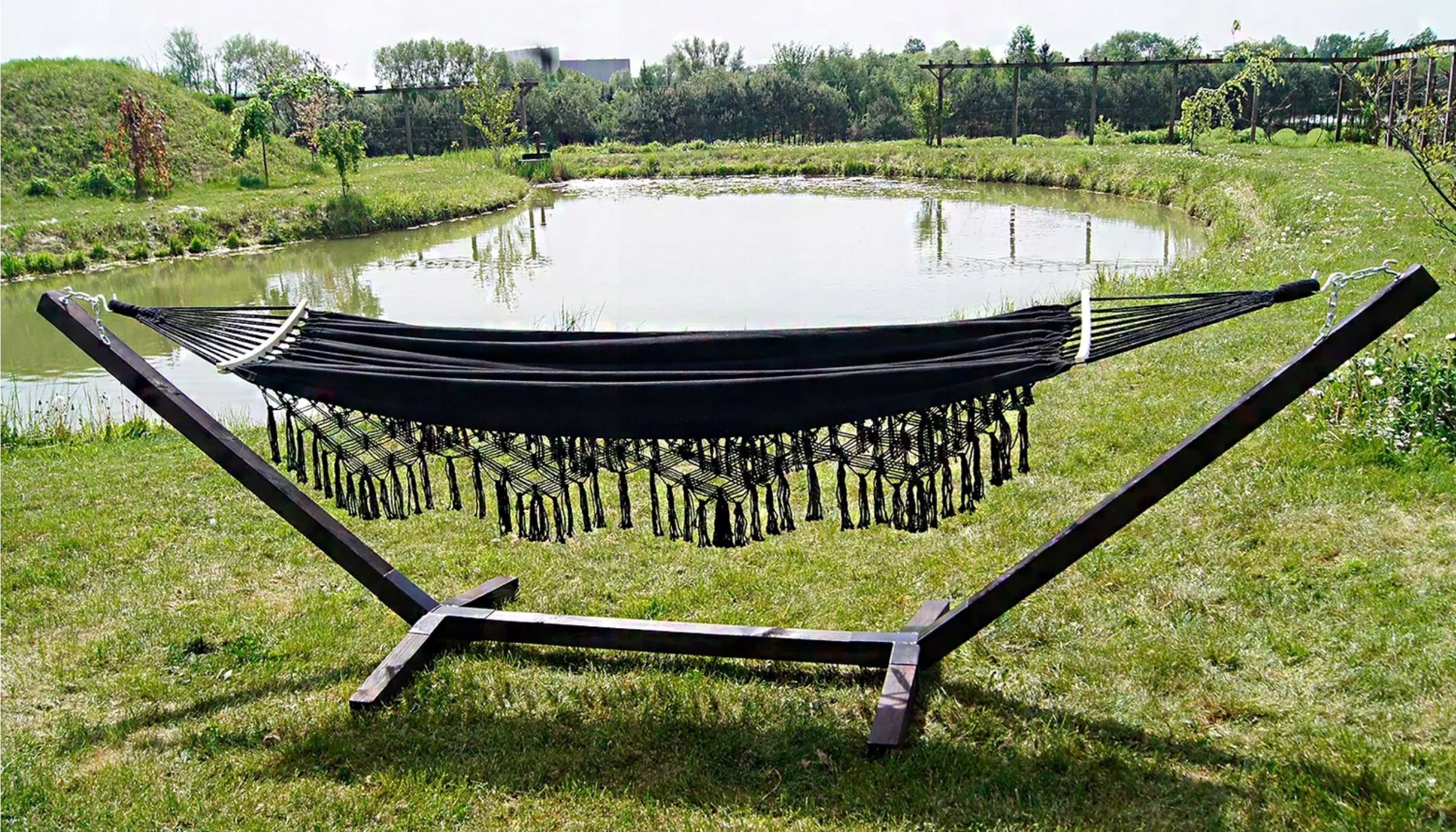 SET FRAME + HAMMOCK 2 OS BOHO BLACK PORTABLE SET COMFORT ZONE 200KG Manufacturer code STHB1014-2026