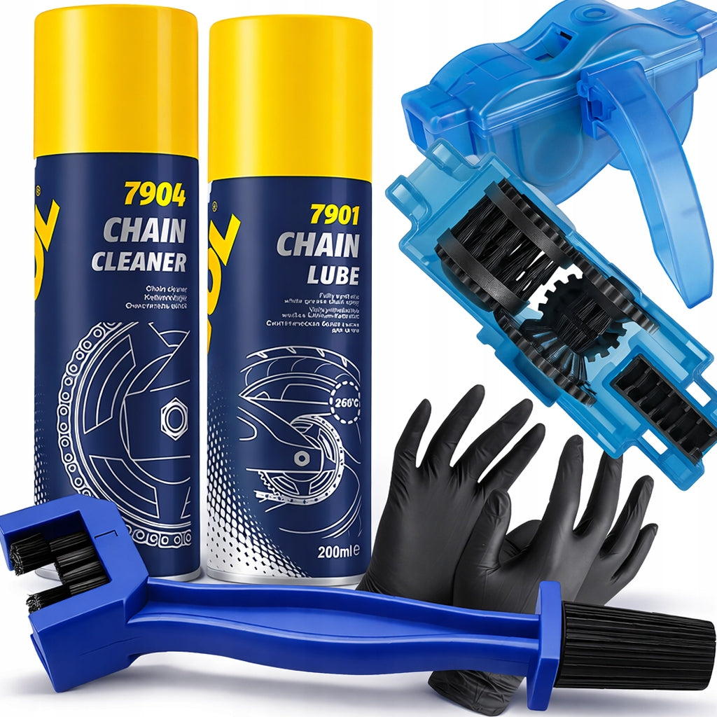 SET GREASE REMOVER BRUSH TOOL FOR CLEANING AND LUBRICATING THE CHAIN