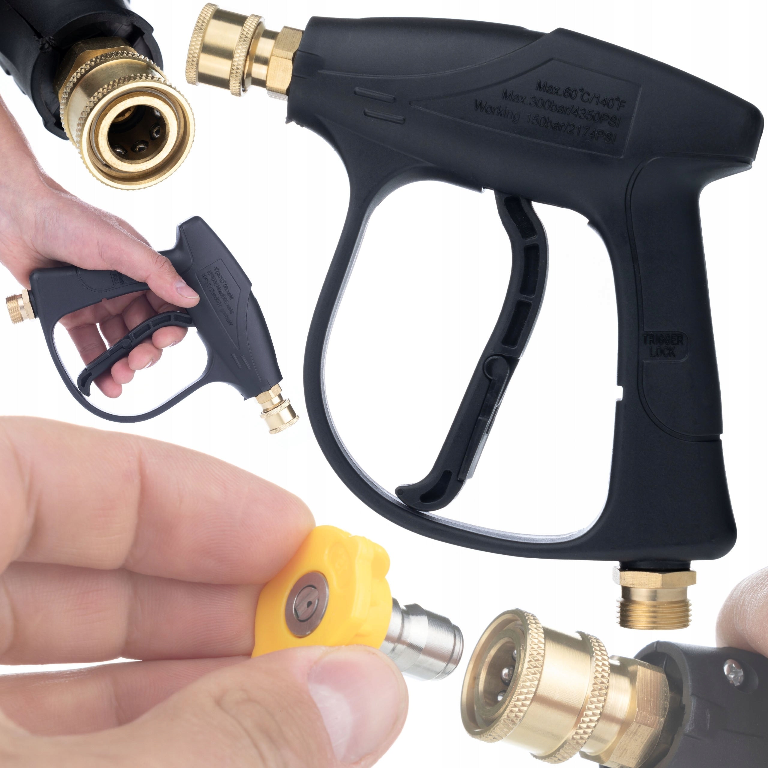 SET GUN FOR PRESSURE WASHER KARCHER 22MM 5X NOZZLE FOAMER 1L EAN (GTIN) 5905954116140