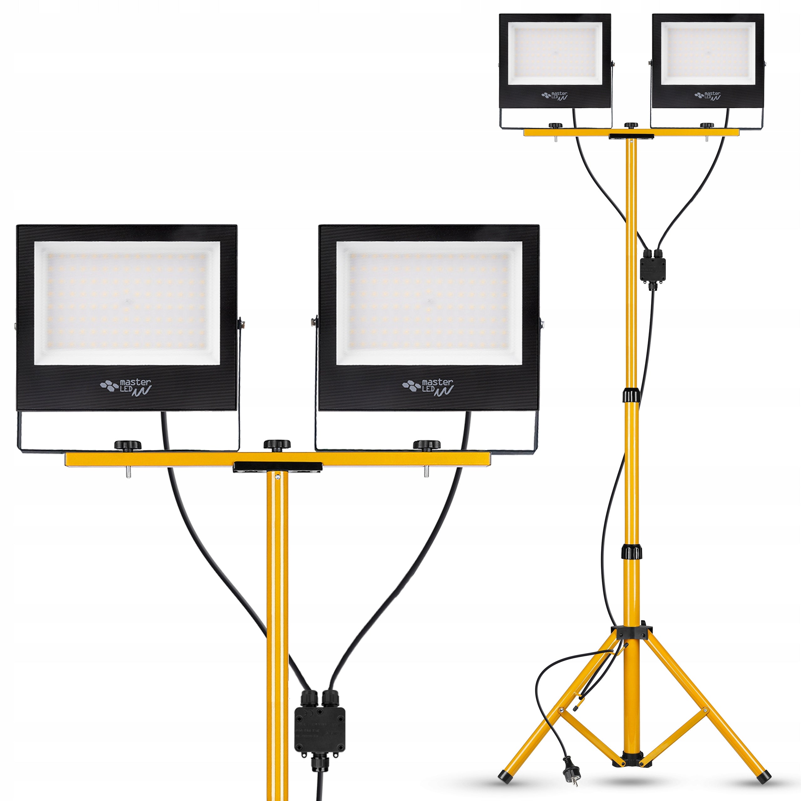 SET HALOGEN floodlight LED TRIPOD 2x100W construction work strong