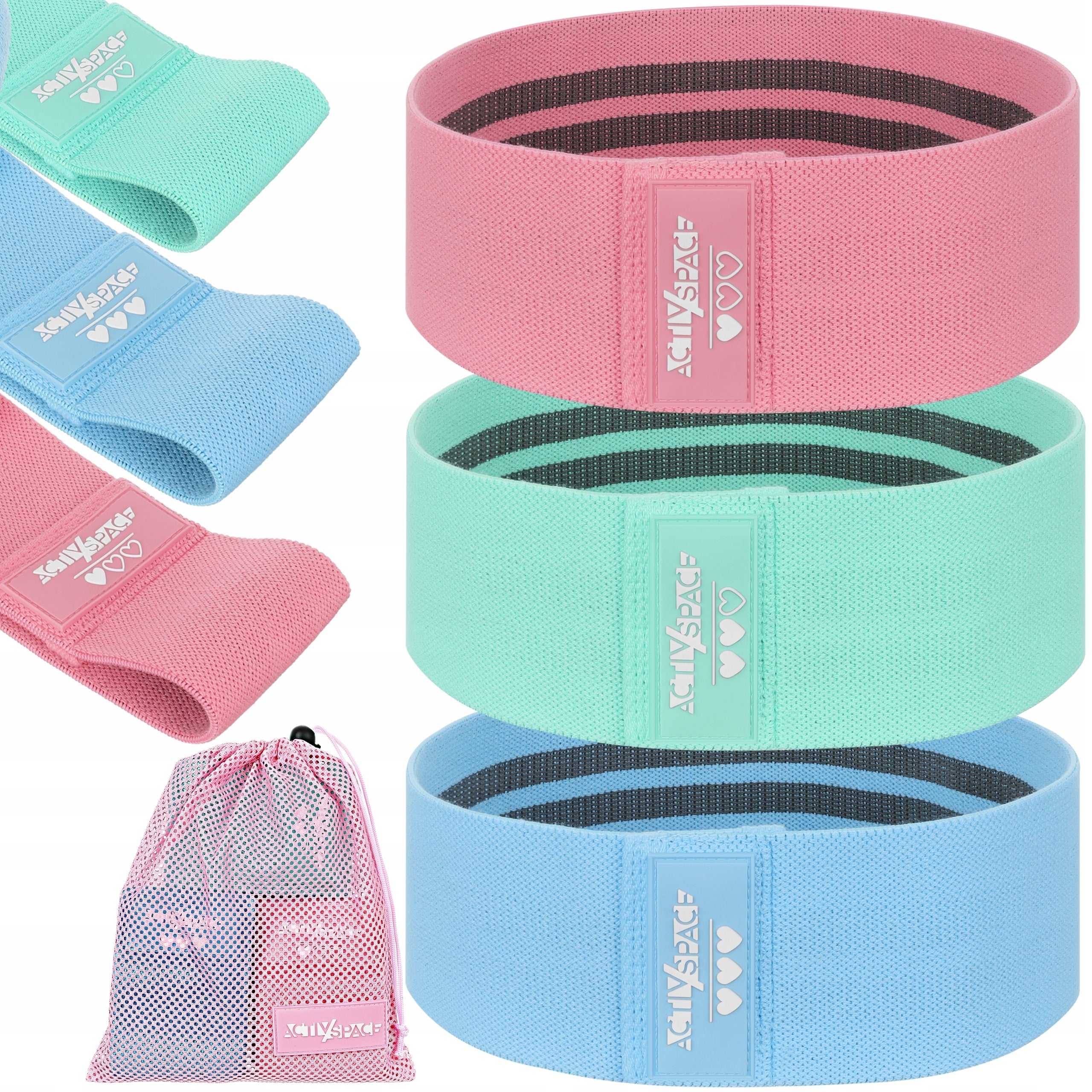 SET HIP BAND MINI RUBBER RESISTANCE BANDS FOR GLUTE AND THIGH EXERCISES QUALITY