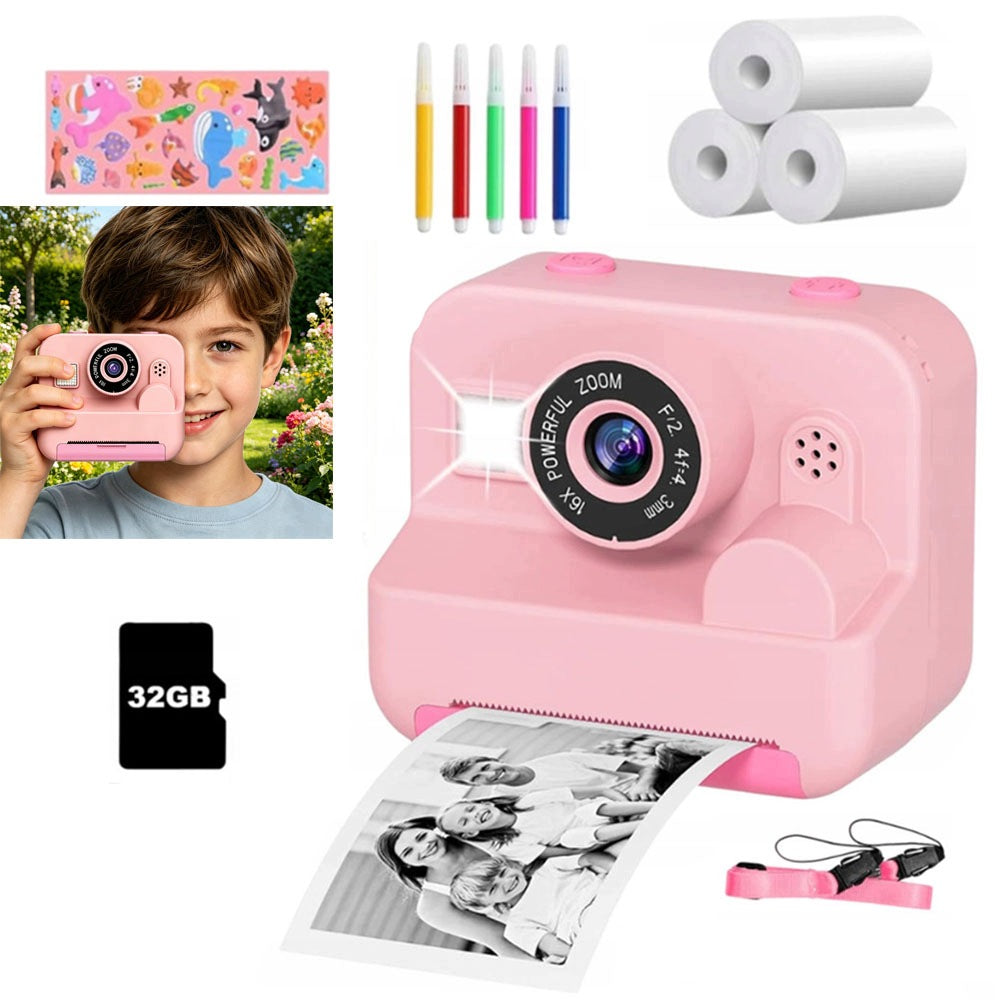SET INSTANT DIGITAL CAMERA WITH THERMAL PRINTER FOR CHILDREN ROLLER