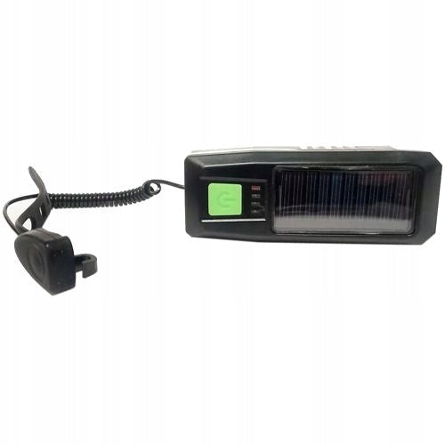 SET LED BICYCLE LIGHT SOLAR USB HORN BELL + REAR LAMP STRONG Model ZPTLED_SOLAR