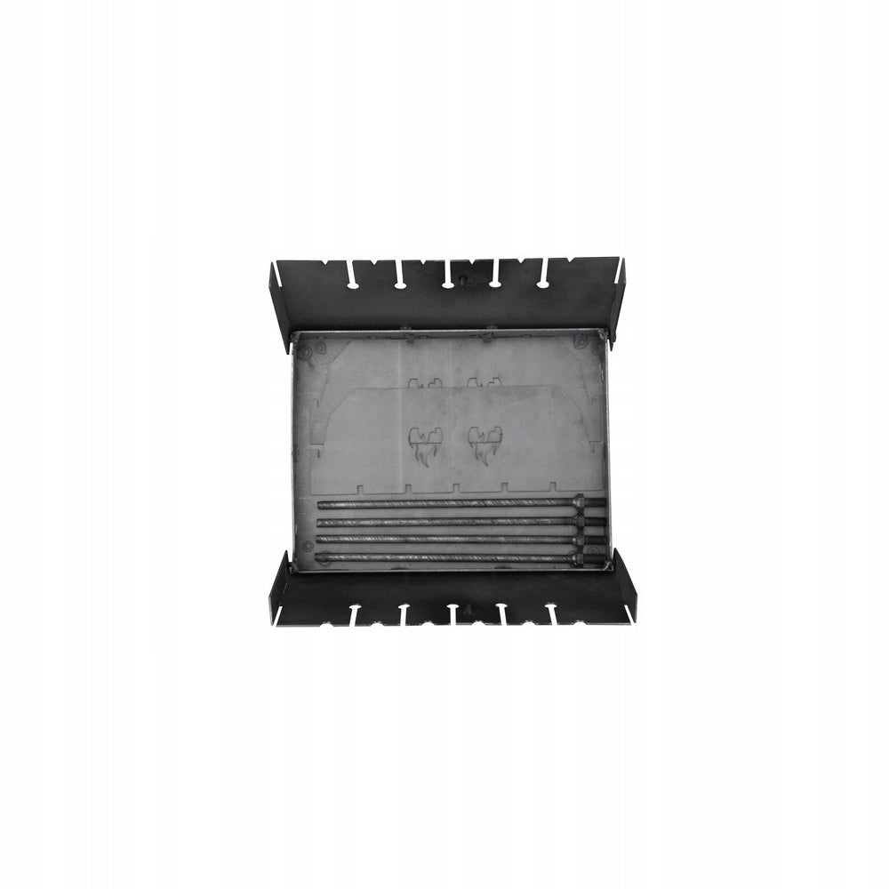 SET: MANGAL "TOURIST" METAL 2MM + 6 pcs. SHAMPOOS + COVERS T62K Grate length 34 cm