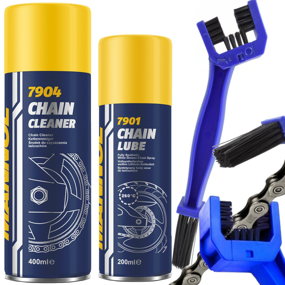 SET MANNOL GREASE REMOVER FOR CLEANING BICYCLE MOTORCYCLE CHAIN