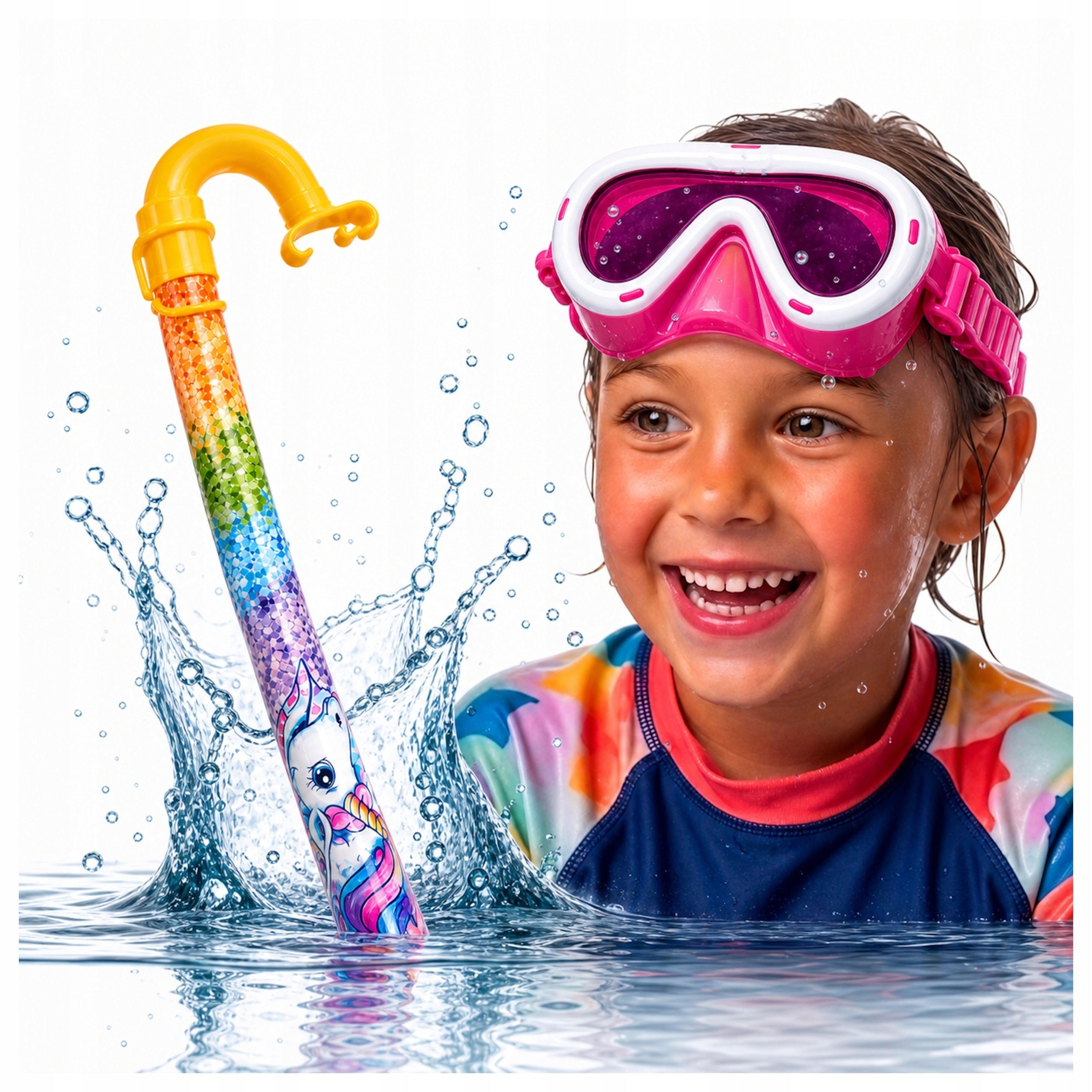 SET MASK AND SNORKEL FOR CHILDREN GLASSES TUBE RIDER