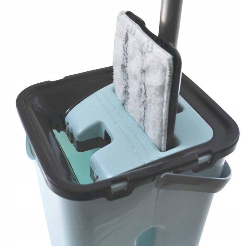 SET MOP FLAT SELF-CLEANING BUCKET WITH SQUEEZER ELEGANT ELH-03046