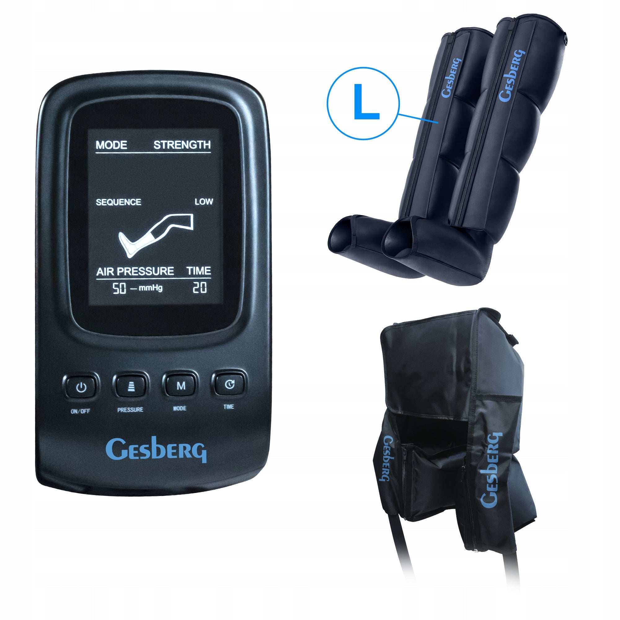 SET Massager GESBERG Presso Health (leg cuffs L) + Cuff-Shorts