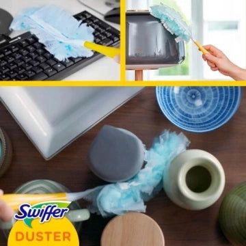 SET OF 1 ROTARY MOP FLAT 8 CLOTHS + BROOM + 2IN1 HAIR CARTRIDGE Brand Swiffer