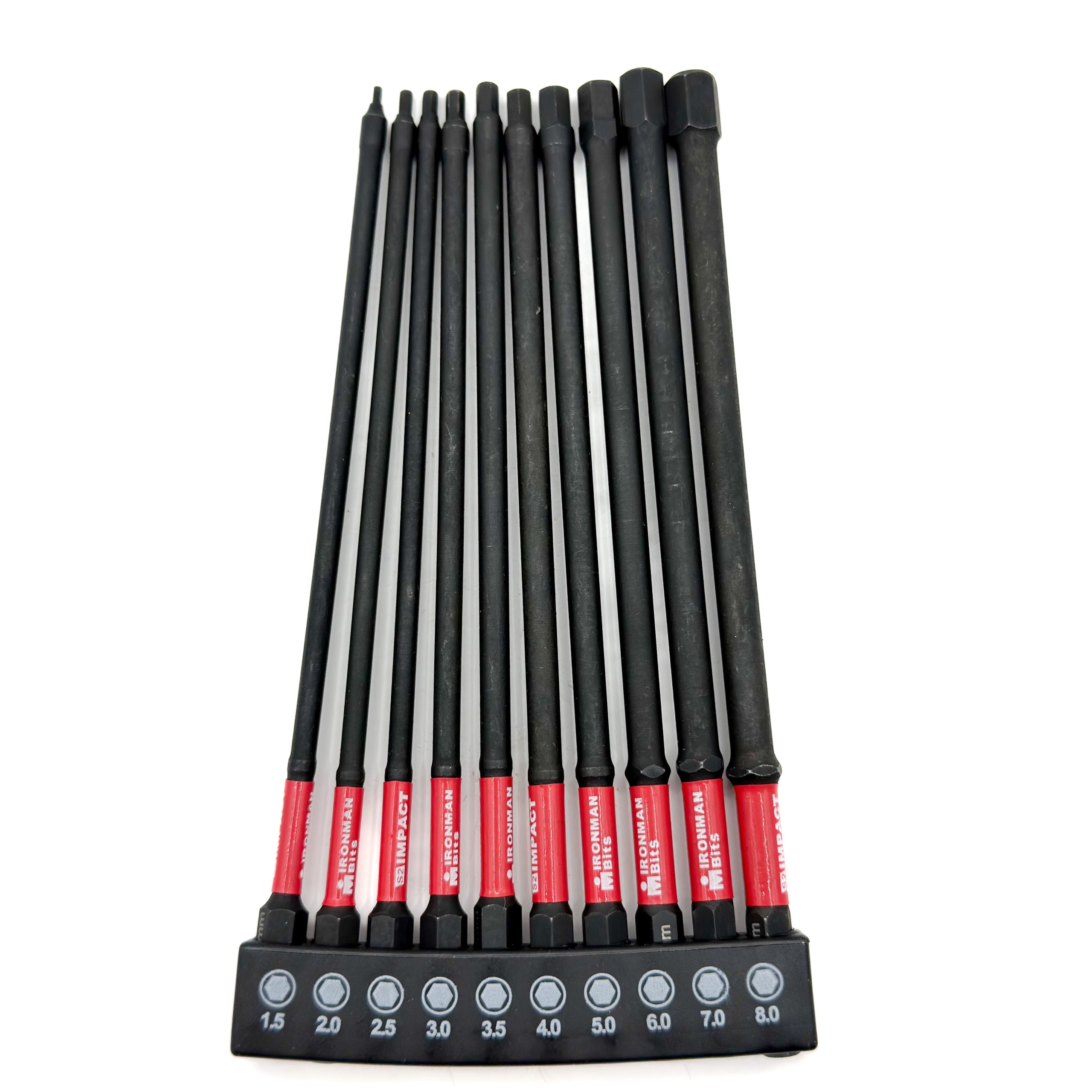 SET OF 10PCS LONG BITS HEX MAGNETIC / IMPACT 1.5-8MM 150MM Packaging status original