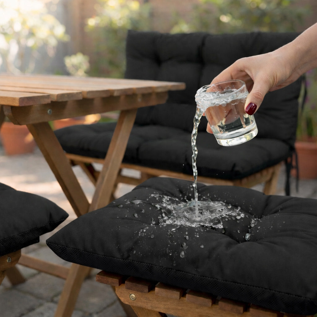 SET OF 2+1 soft cushions for rattan furniture waterproof 120x60x50 BLACK Manufacturer code 5903631573934