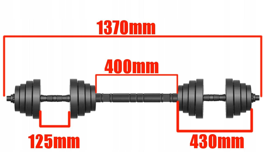 SET OF 2 ADJUSTABLE DUMBBELLS 40 kg BARBELL GRIFFIN STRENGTH BITUMEN DUMBBELLS Kind vinyl