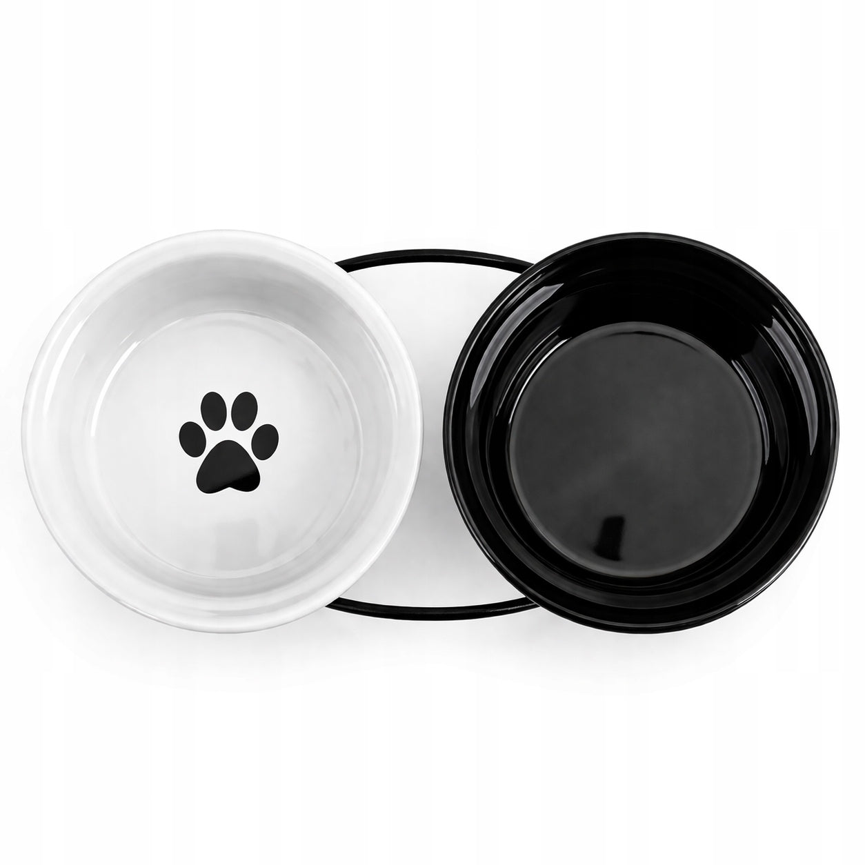 SET OF 2 CERAMIC BOWLS ON STEEL STAND FOR DOG AND CAT 2x300 ml Material ceramic