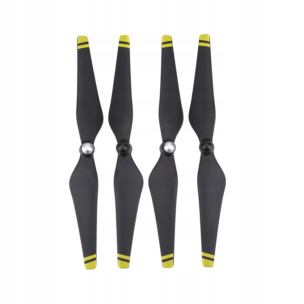 SET OF 2 PAIR OF PHANTOM 3 DRONE PROPELLERS - yellow edge