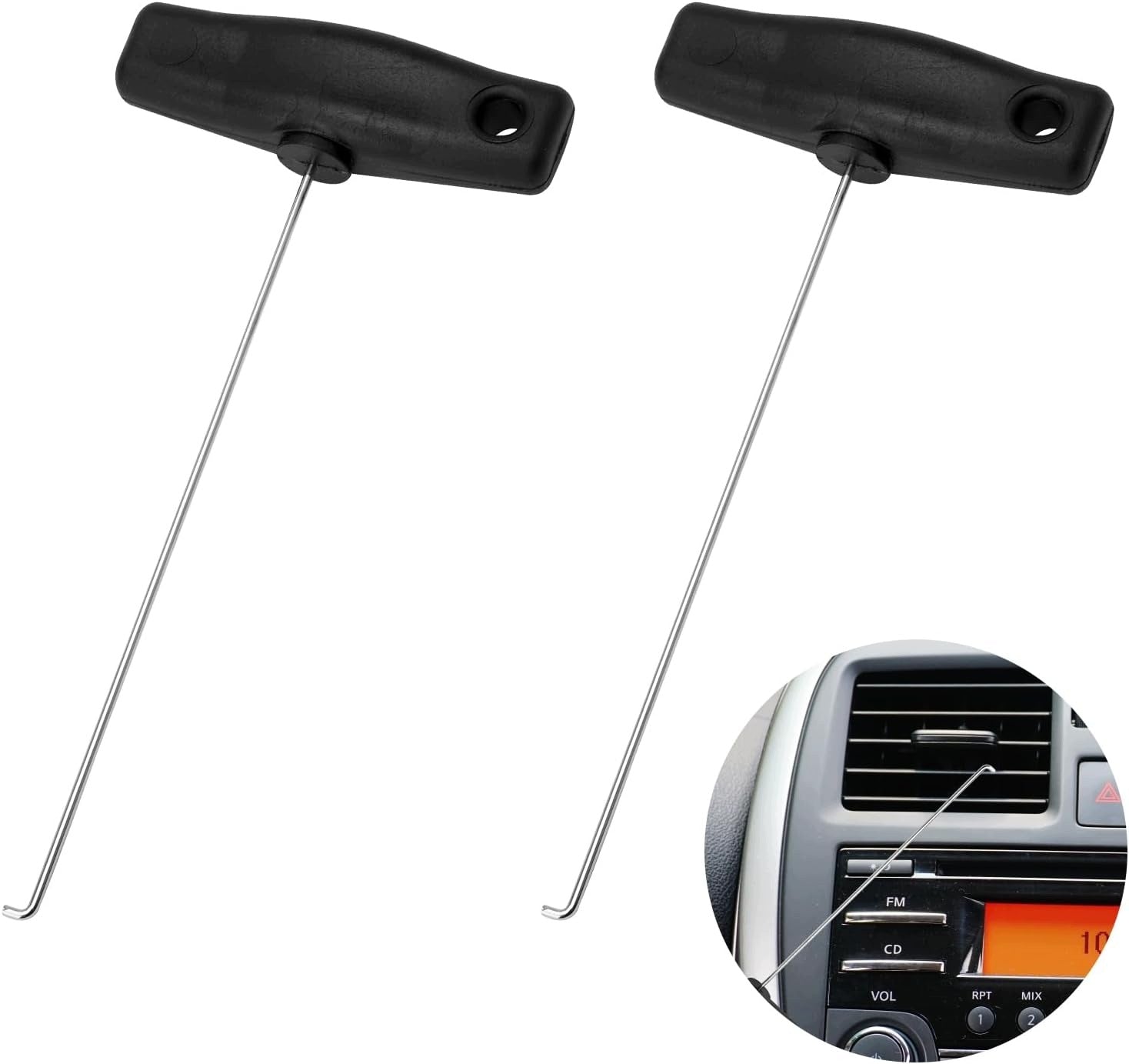 SET OF 2 PULL-OUT HOOKS FOR DISMANTLING THE RADIO DASHBOARD