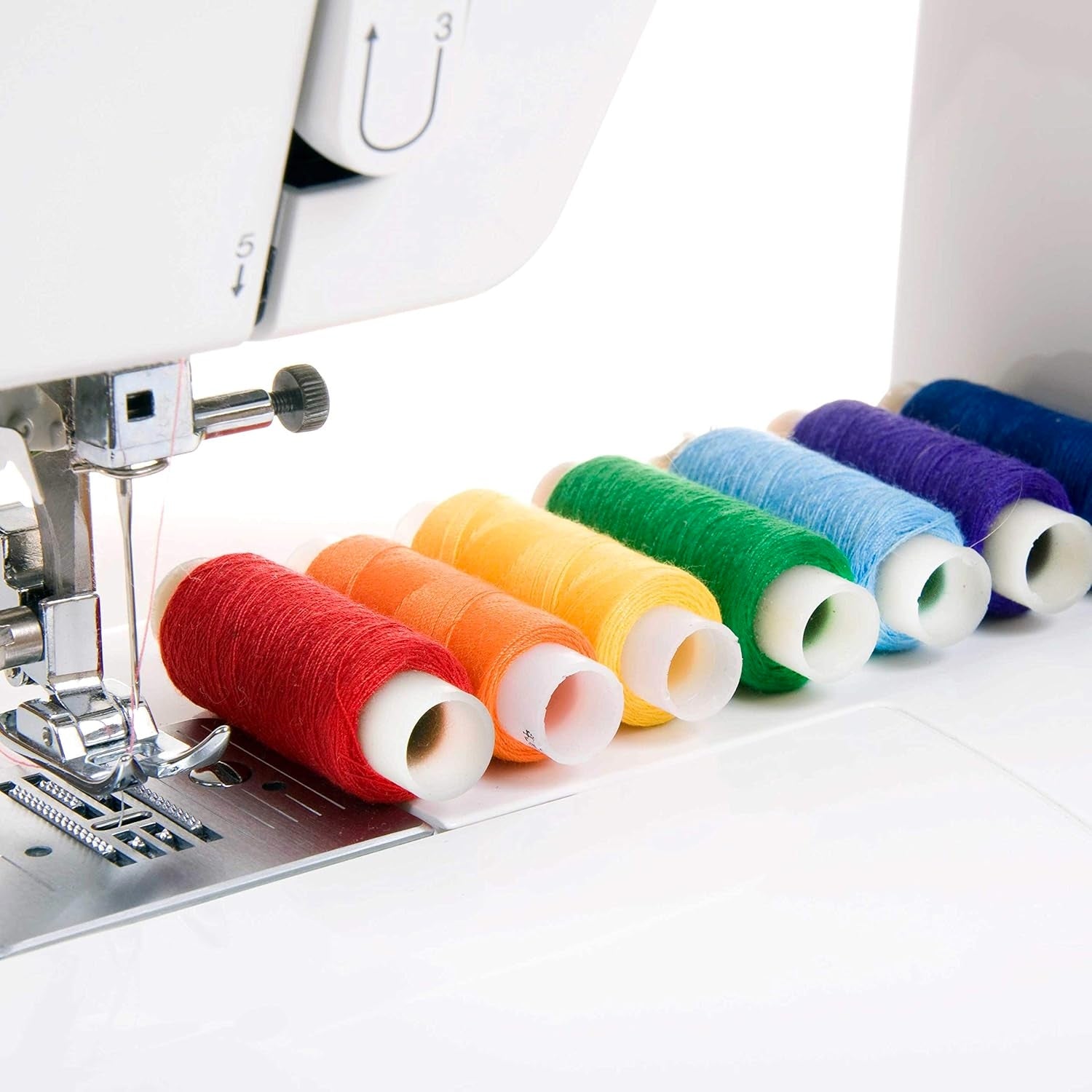 SET OF 24 SPOOLS OF POLYESTER THREAD FOR SEWING MULTICOLOR 182M Model LL75