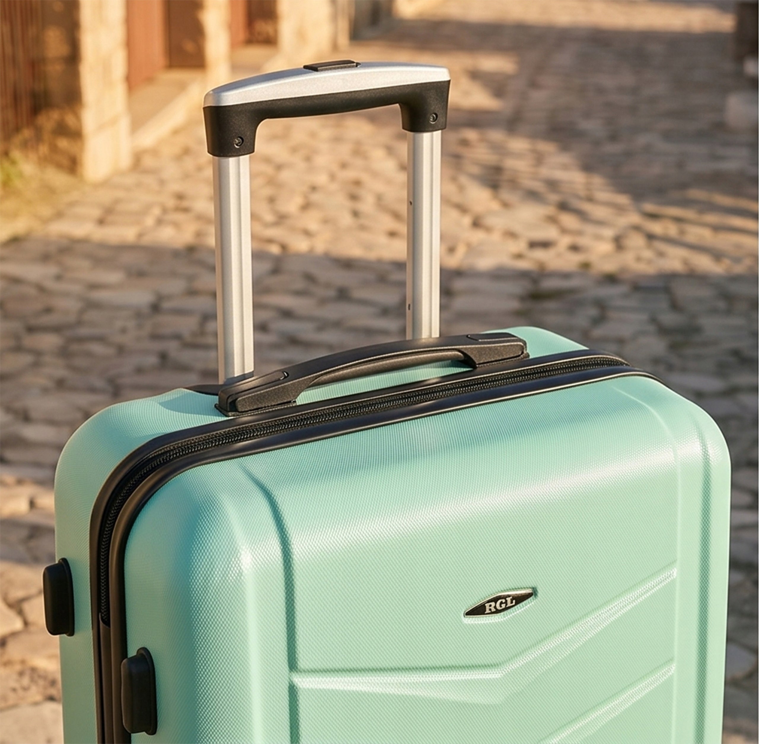 SET OF 2IN1 LARGE SUITCASE XXL + CHEST COSMETIC BAG TRAVEL BAG 4 WHEELS Width (longer edge) 50 cm