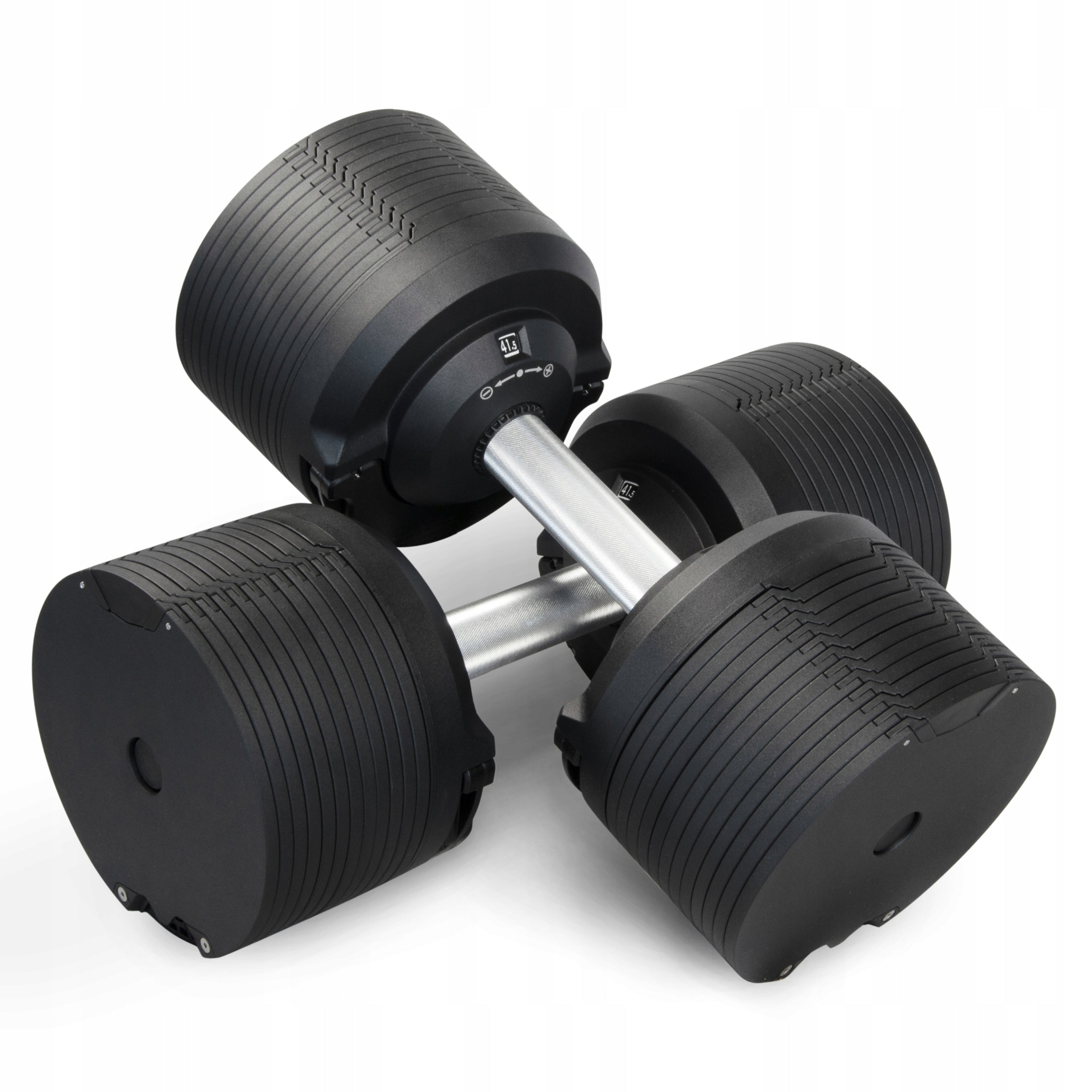 SET OF 2X ADJUSTABLE DUMBBELL 41,5 kg Barbell Bar Black adjustment every 1,5kg Manufacturer code ZESTAW HANTLI REGULOWANYCH CZARNYCH 41,5KG