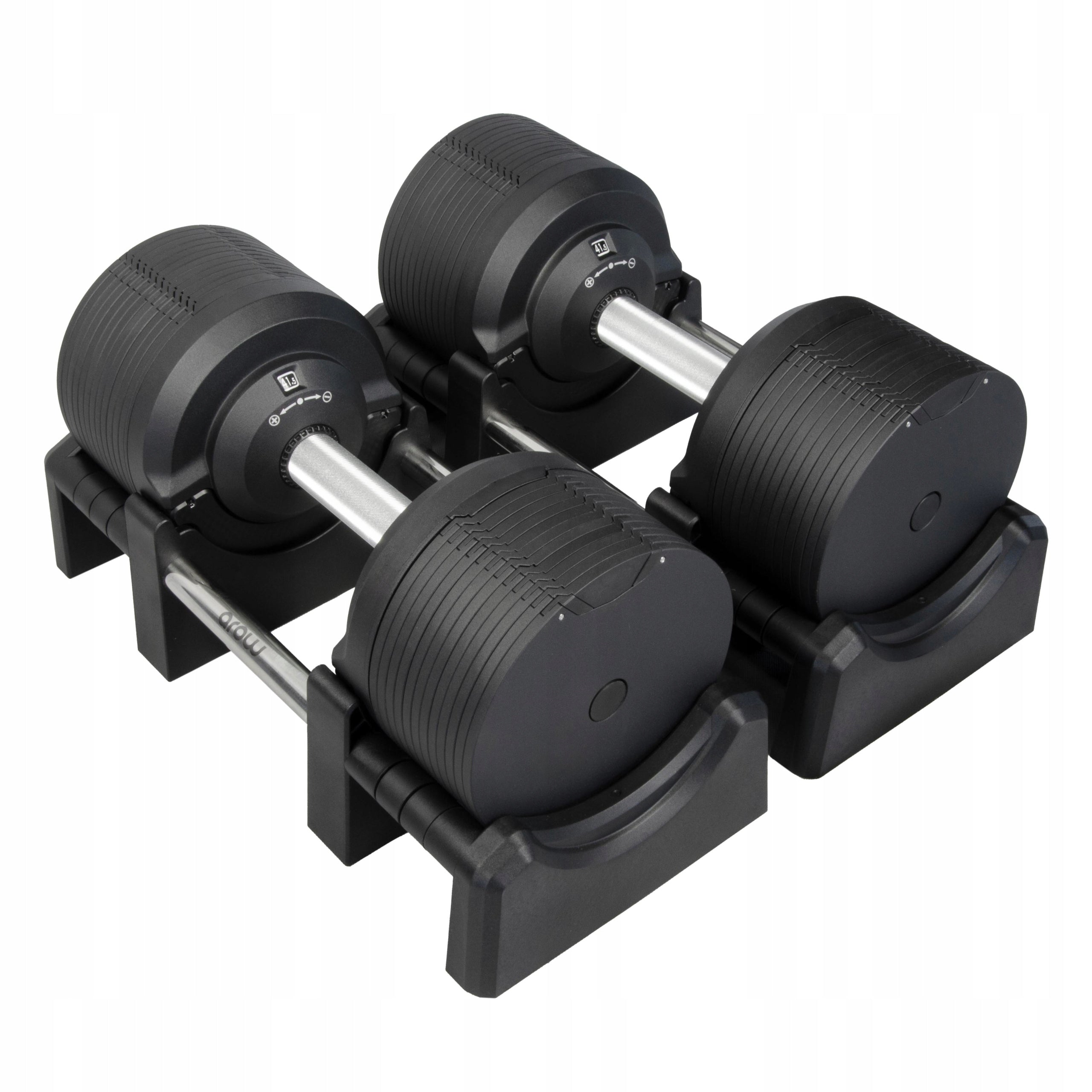SET OF 2X ADJUSTABLE DUMBBELL 41,5 kg Barbell Bar Black adjustment every 1,5kg Model 2x HANTLE 41,5KG CZARNE